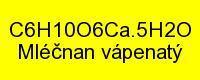 Mléčnan vápenatý pentahydrát, čistý, (C3H5O3)2Ca.5H2O, L240g